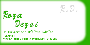 roza dezsi business card